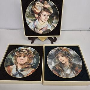 Royal Doulton Portraits Of Innocence By‎ Francisco Masseria Bundle Of 3 Signed